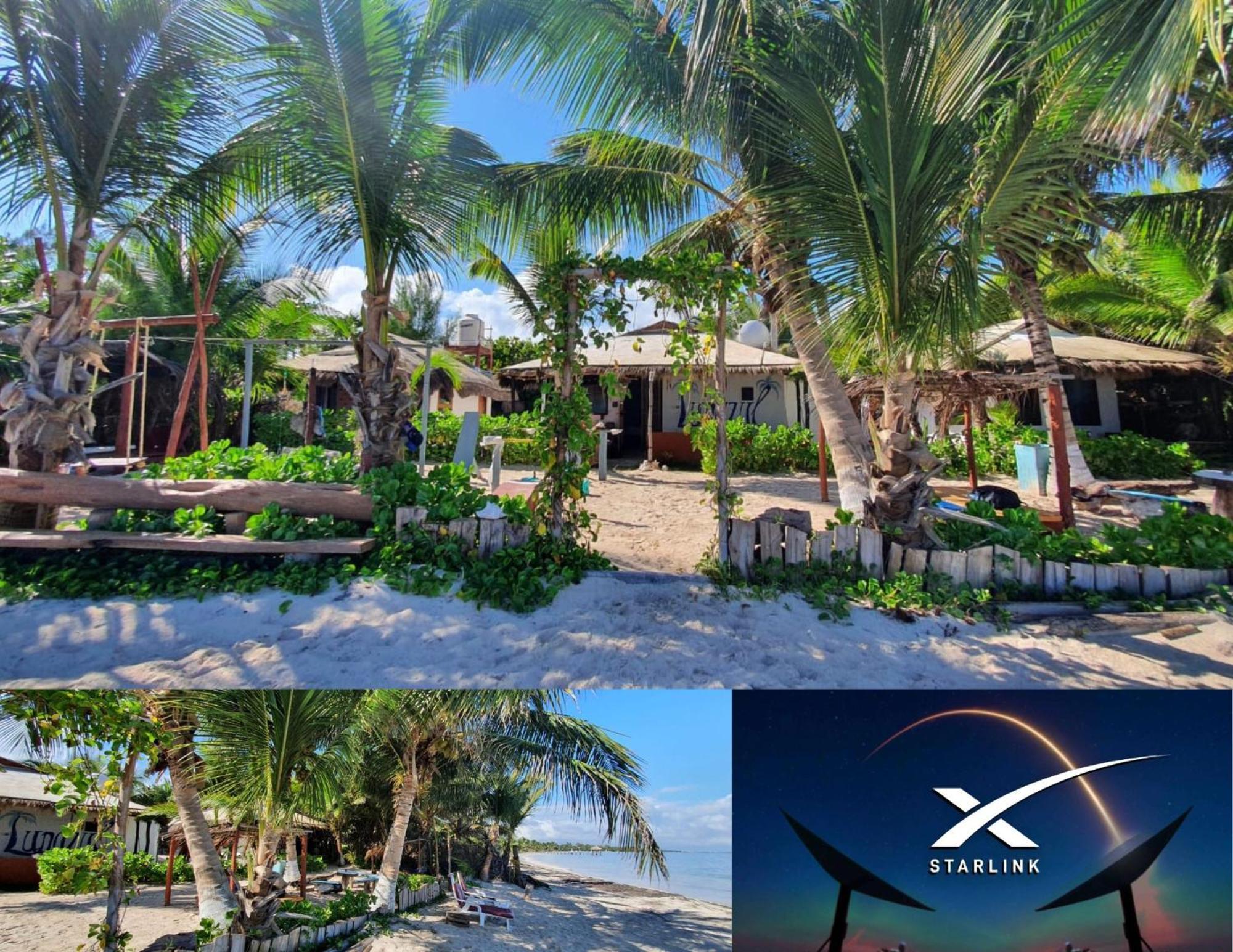 Lunazul Eco-Cabana Frente Al Mar Mahahual Exterior foto